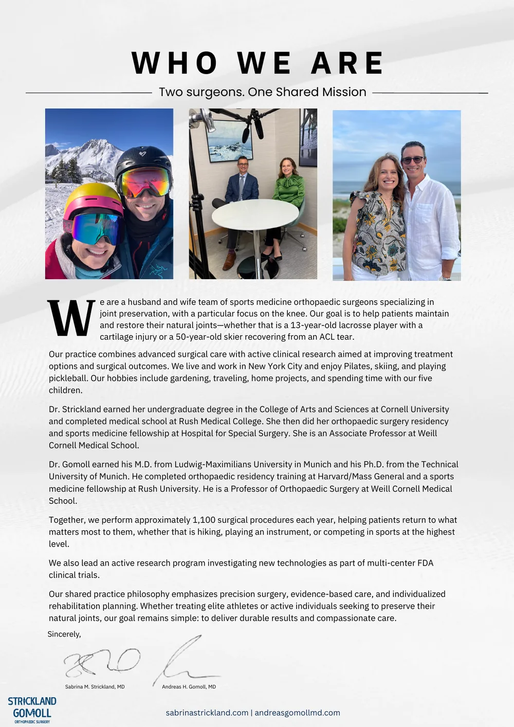 Strickland Gomoll Orthopaedic Surgery Newsletter, Volume 1 — page 2